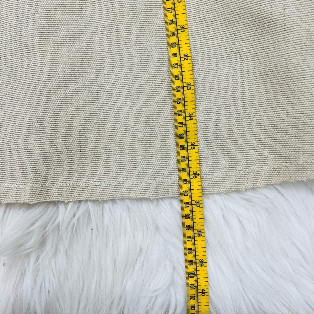 Banana Republic Linen Cotton Peplum Dress Oatmeal Color Size 10 - Picture 10 of 12